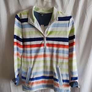 Talbots Painterly Stripe Pullover